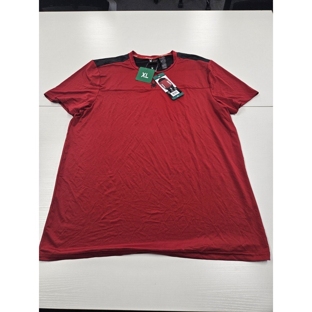 Spyder Active Red/Black Activewear Shirt Men's Size XL